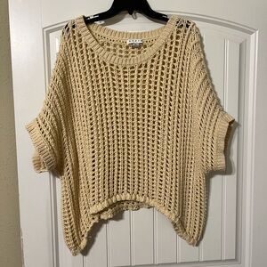 Boutique Cream Open Knit Sweater XL